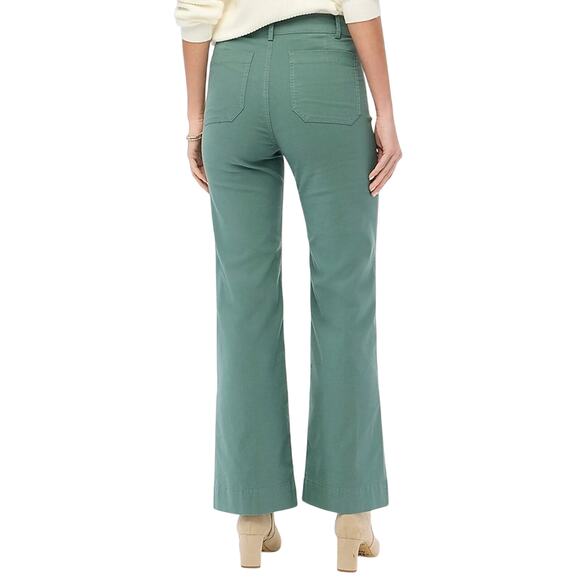 NWT J.Crew Lizzie High-Rise Wide-Leg Pants 28T Pale Green Linen Blend - Picture 2 of 7